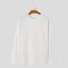 INCERUN Men Spring Long Sleeve Texture Tops Casual Loose Solid Pullovers