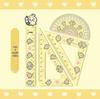 Cute Cat Acrylic Ruler Set - 4-Piece Cartoon Stationery for Students