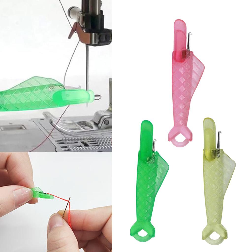 10 Pcs/Set Fish Mouth Sewing Machine Needle Threader Automatic Sewing Needle Threader Practical Needle Threader Tool