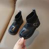 2024 New Girls Flat Heel Low with Foot Covering Non Slip Soft Bottom Winter Microfiber Leather Casual Boots  boys shoes