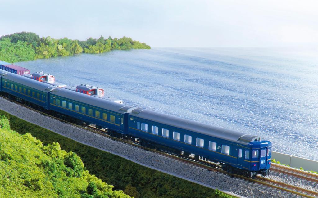 KATO N Gauge 24 Series Sleeper Express Deluxe Basic Model Passenger "Hokutosei" Set, 6-Car Set, Train, Cars, 10-831