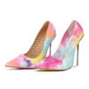 New Fashion Style Pointed Ball Graffiti Stiletto Heels Sexy Candy Color Fashion Shoes 12cm WZ