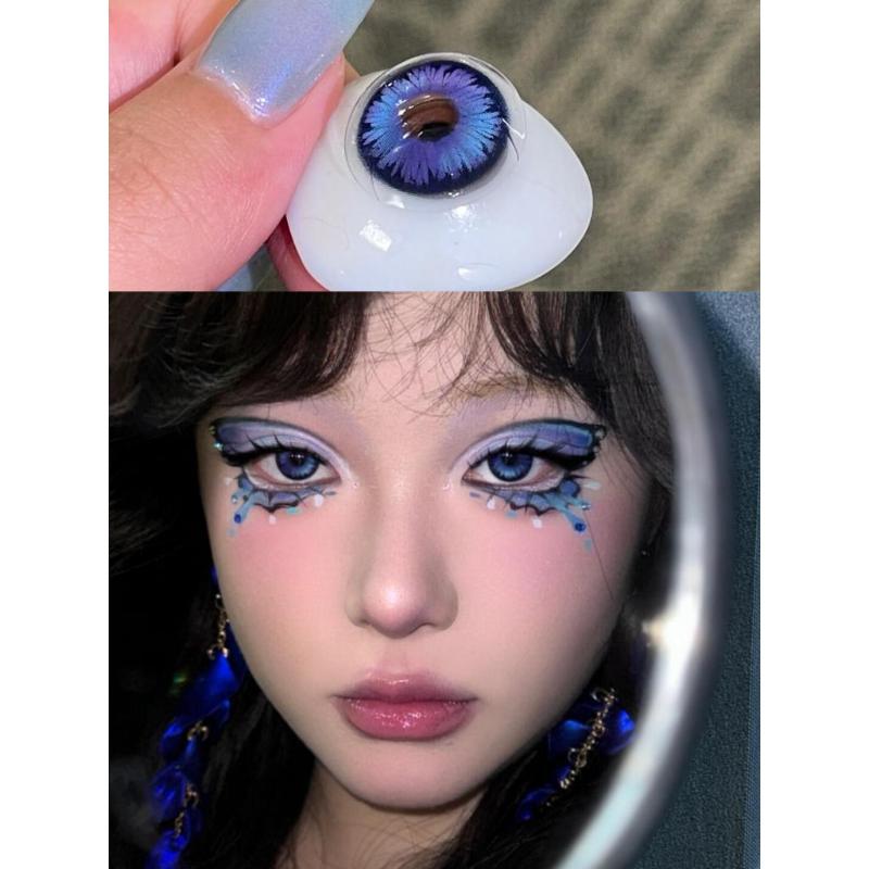MillCreek Color Contact Lenses 14.5MM Icy Petal Purple 2pcs Yearly Use Soft Lense Grade (0.00-8.00) 2025 New