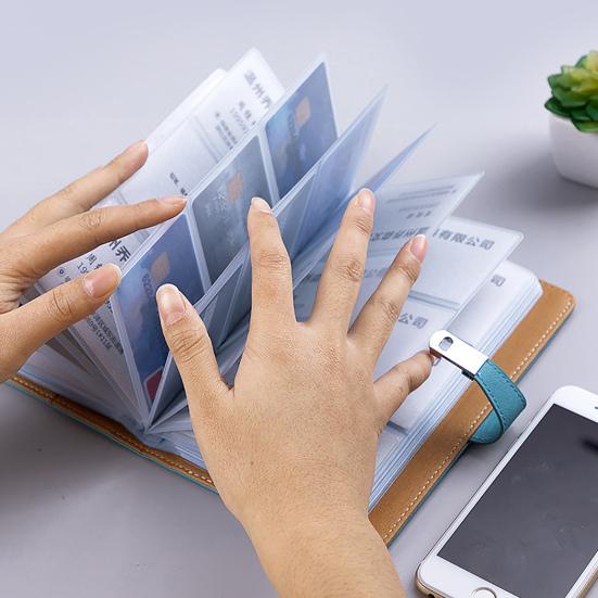 Держатель для визитных карточек, 120 слотов для карт, искусственная кожа, визитная карточка, защита для кредитных карт для домашнего офиса