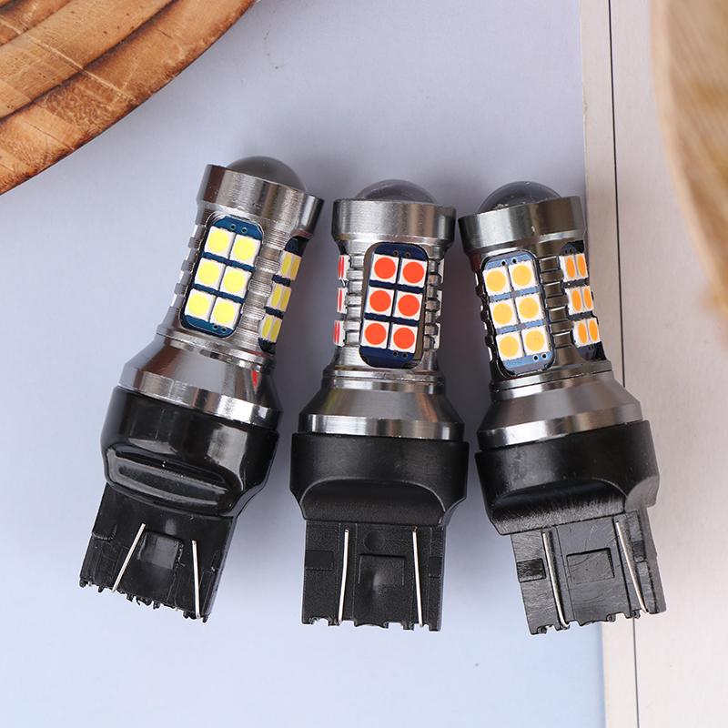 1 шт. T20 LED 7440 7443 LED WY21W W21W Светодиодные лампы Автомобильные светодиодные лампы Сигнальная лампа T20 27SMD 3030 Задний ход Стоп-сигнал Парковочный фонарь Лампы 7