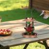 Solar Bird Feeder Outdoor Hanging Ornament Decor Easy Refill with Hook Retro Decoration for Backyard