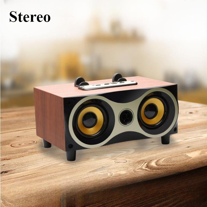 Retro Bluetooth Speaker Small Mini Birthday Gift Subwoofer Wooden Double Speaker Cassette Cassette Speaker