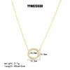 Изысканное ожерелье-цепочка на ключицы из нержавеющей стали с покрытием 18 карат, в форме сердца, с бриллиантами – Легкая роскошь