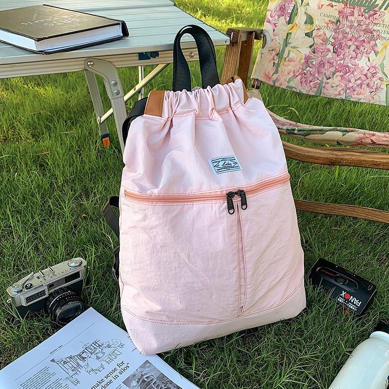 Повседневный рюкзак-мешок на шнурке, контрастного цвета, универсальная школьная сумка, большой вместимости, для активного отдыха, альпинизма, спорта, путешествий