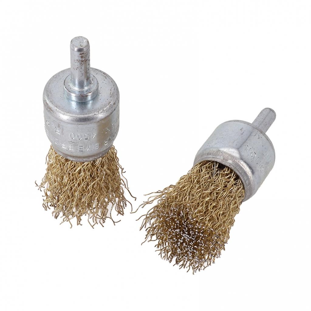 25mm Brass Wire Brush End Wire Brushes Crimp Cup Set