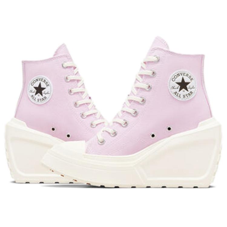 Converse Chuck 70 De Luxe Wedge Удобные Высокие Кеды из Канваса Женские кроссовки Фиолетовый Белый Черный A07584C