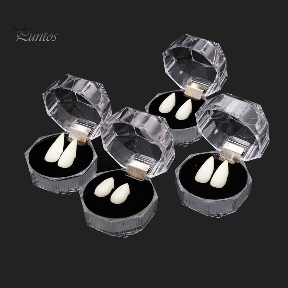 3 Pairs Halloween Zombie Werewolf Fangs Teeth Caps Cosplay Party Props