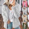 Women Autumn Winter Jacket Female Coat Causal Soft Hooded Fleece Plush Warm Plus Size Faux Fur Fluffy Zipper Top