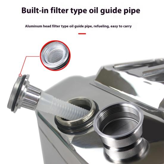 5л/10л металлический топливный контейнер из нержавеющей стали канистра с ручкой герметичный топливный бак для грузовиков автомобилей мотоциклов оборудование