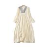 Loose Embroidered Long Sleeved Plus Size Dress for Women