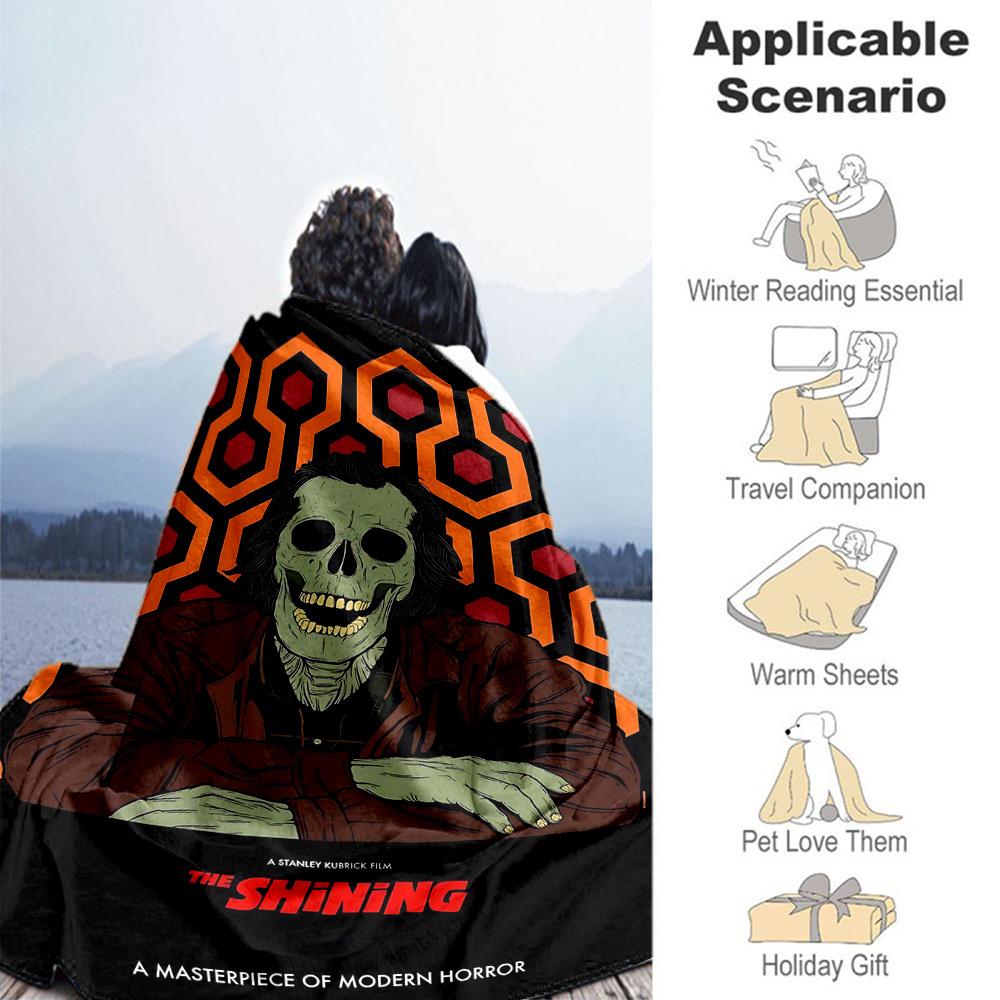 1pc The Shining Outdoor Flannel Blanket Soft Plush Decor for Picnics, camping,Bedroom, Playroom, or Lunch Break, Perfect Gift