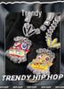 Unisex Hip Hop Drip Cartoon Pendant Necklace with Zircon