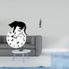 Бесшумные настенные часы Кот Стена Тихий ход Гостиная Аналоговые без тиканья для