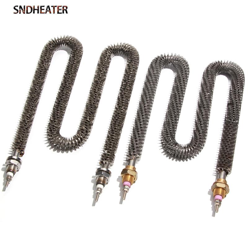 SNDHEATER Трубчатый оребренный нагреватель для воздушного охлаждения, быстрый нагрев, воздуховод M18*25 110В 220В 1.5кВт 2кВт 2.5кВт 3кВт 3.5кВт Оборудование для обогревателей-вентиляторов для животноводства