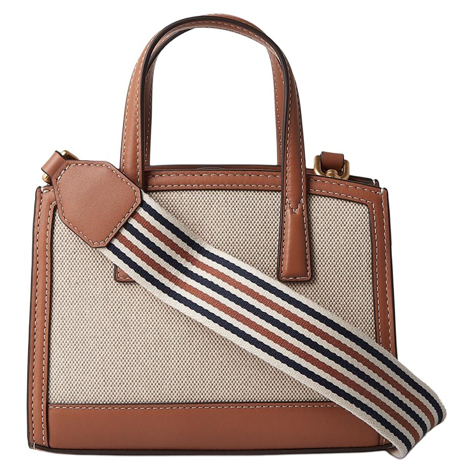Tory Burch Walker Printed Leather Mini Shoulder Crossbody Bag Women bags Beige Orange 79409-200