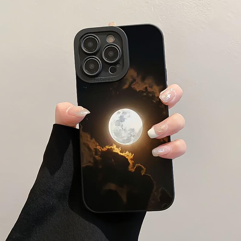 Универсальный мягкий чехол 'Луна и Облака' для iPhone 16 Pro Max до 12 Pro Max и iPhone 11