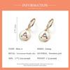 Bisaer Bright Colorful Rhinestones Alphabet A Round Shape Stud Earrings for Women Simple Jewelry
