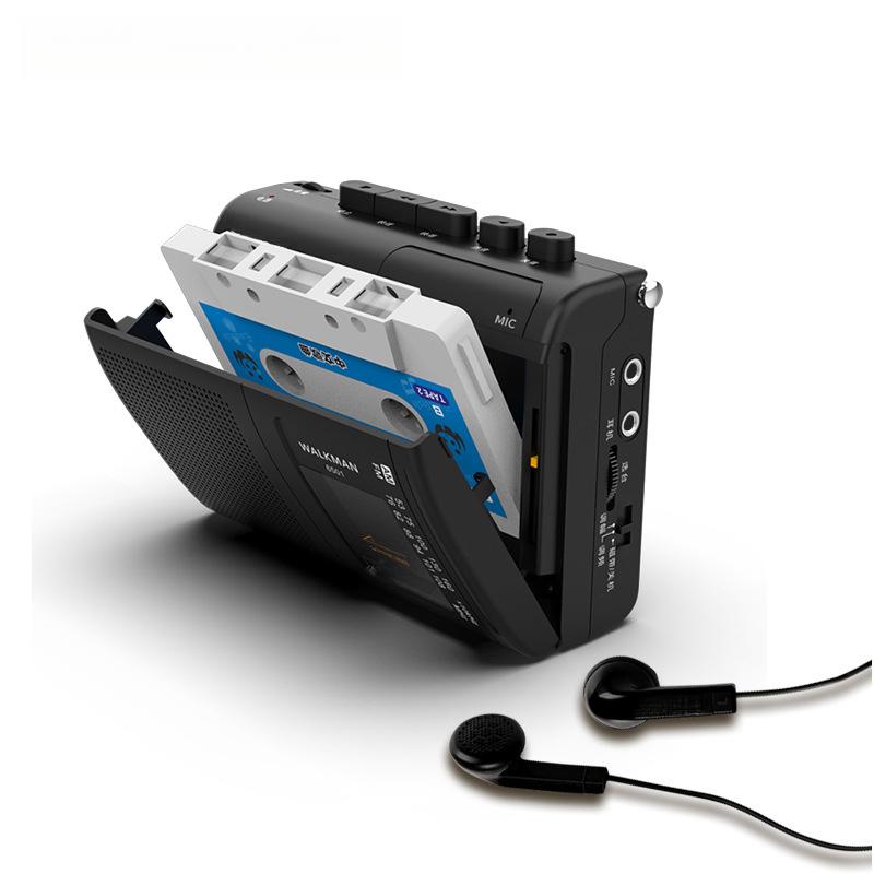 Портативное кассетное AM/FM радио Ретро кассетный музыкальный плеер Walkman Кассетные магнитофоны с динамиком Поддержка воспроизведения через 3,5 мм наушники