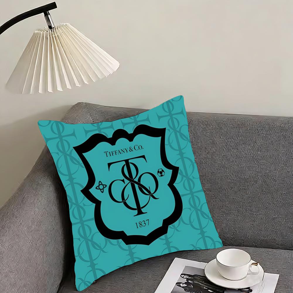 Подушка-чехол Tiffany & Co с эффектом 'Cushion Cover', двусторонняя, плюшевая – Для автомобиля, дивана, спальни, идеальный подарок.