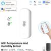 WiFi интеллектуальный датчик температуры и влажности, работающий от батареи, мониторинг, приложение, безопасность умного дома, работа с Alexa Google Home