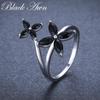 Black Awn Классические женские кольца с черными камнями