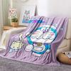 Doraemon4 Flannel Blanket, High quality Comfortable for All Seasons, Home Decor, Warmth and Comfort