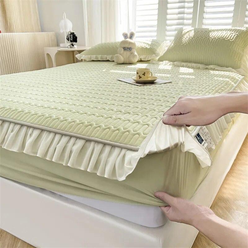 Домашний текстиль, простыня, набор наволочек, летняя крутая латексная нескользящая эластичная лента, покрывало, защитный чехол для матраса, простыня