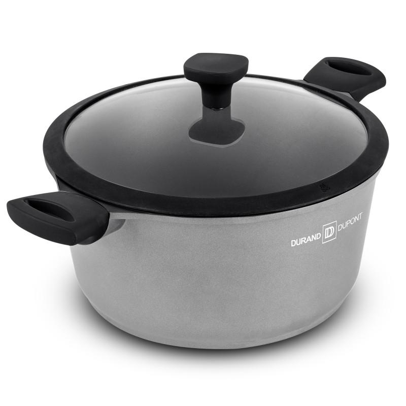 Сотейник из литого алюминия 28 см с крышкой Chambord Титан FT28TFI Durant Dupont