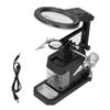 Magnifier Soldering Station LED Light Magnifying Glass Stand Holder USB for Repairing