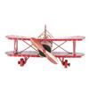 Wrought Iron Metal Biplane Ornament Moving Vintage Aircraft Decor  Home Decoration