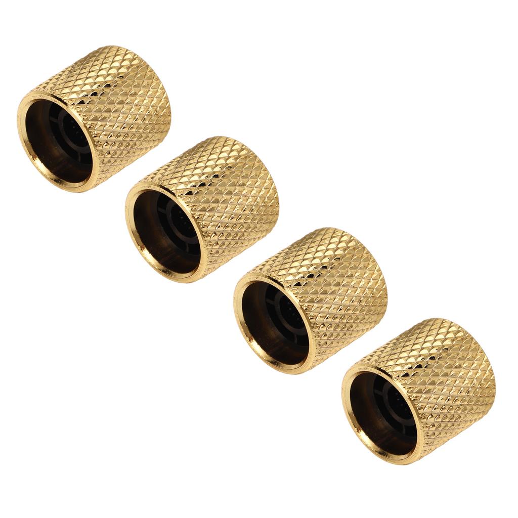 4Pcs Potentiometer Knob Wide Compatibility Strong Delicate Electric Guitar Control Knob Gold