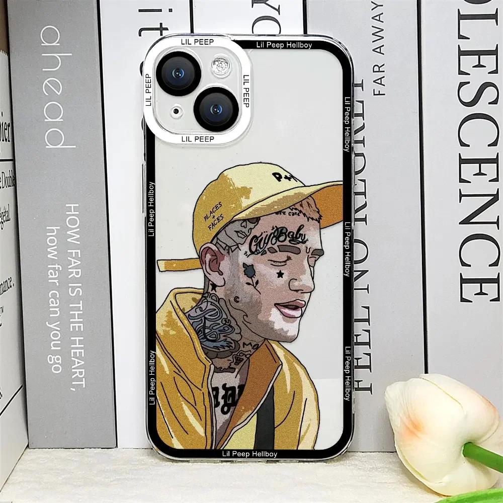 Чехол для телефона Lil Peep Hellboy Love для IPhone 16 15 14 13 12 11 Pro Max Mini 7 8 15Plus SE2 X XS MAX Прозрачный Мягкий Чехол Fundas