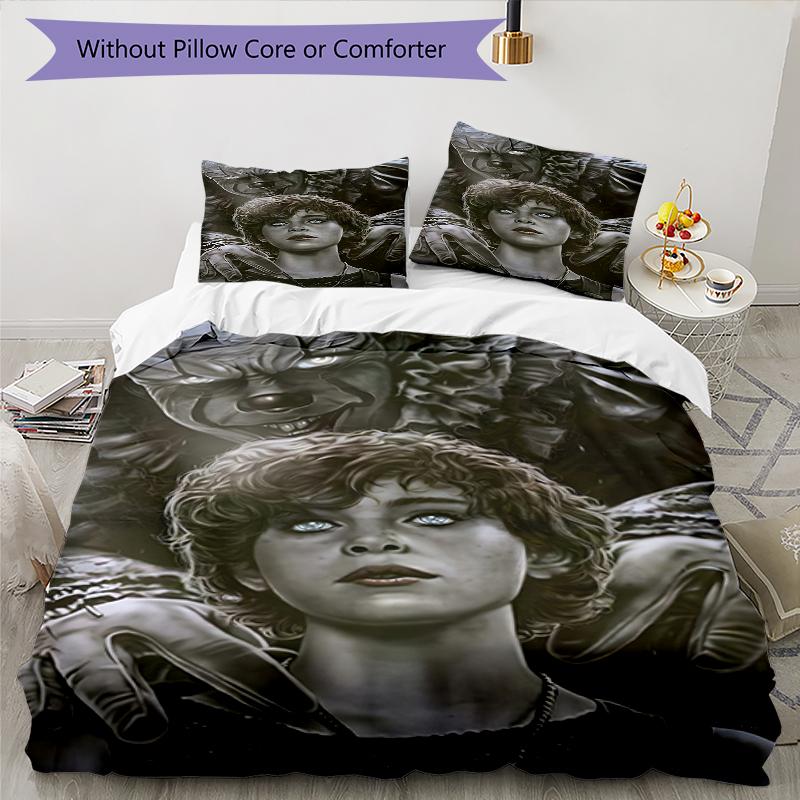 3pcs Pennywise1 Design Cover Set - HD Printed Bedding with 1 Cover and 2 Pillowcases - Perfect for Home and Dorm Decor
