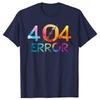 Смешная ошибка программиста 404 Компьютерные науки Футболки Хлопок Подарки на День Рождения Мужская Одежда Мода Повседневная Свободная Оверсайз Футболка