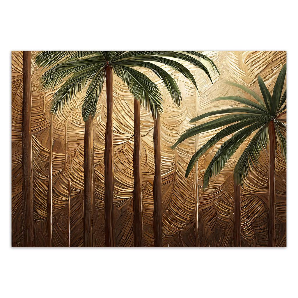 Wallpaper Palm Tree Gold Abstract
