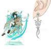 Game Genshin Impact Wanderer Kunikuzushi Scaramouche Cosplay Balladeer Asymmetric Earrings Women Eardrop Jewelry Accessories