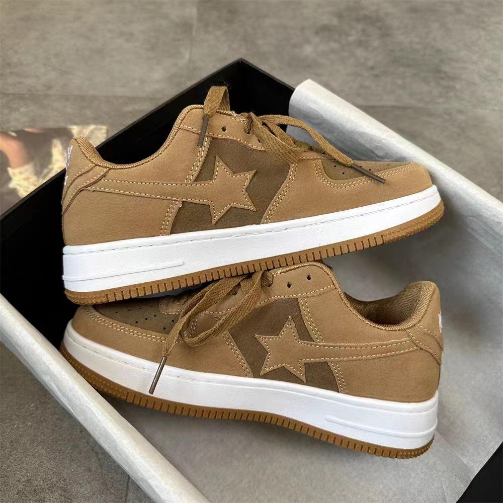 Super Fire Skateboard Men's Shoes Solid Color Low-top Couple Versatile Casual Board Shoes Korean Version of Student Trend Sports Women's Shoes