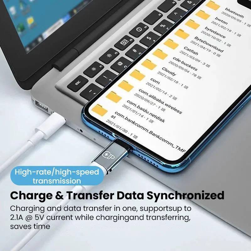Адаптер USB C USB Type C на Lightning Female Конвертер Для iPhone 15 14 13 Xiaomi Samsung Lightning Зарядное устройство Мобильные аксессуары