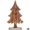 Decorative Figure Christmas Tree Silver Wood 5 X 39 X 21 Cm (6 Units)