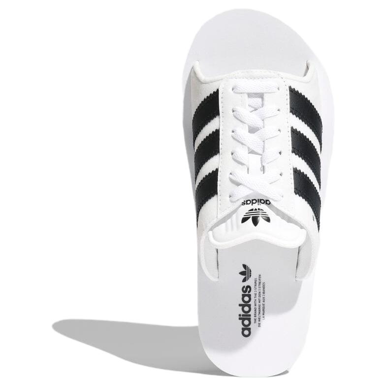 Adidas Gazelle Пляжные шлепанцы Белые Черные Унисекс Кроссовки Обувь-Белый Основной-Черный JQ7420