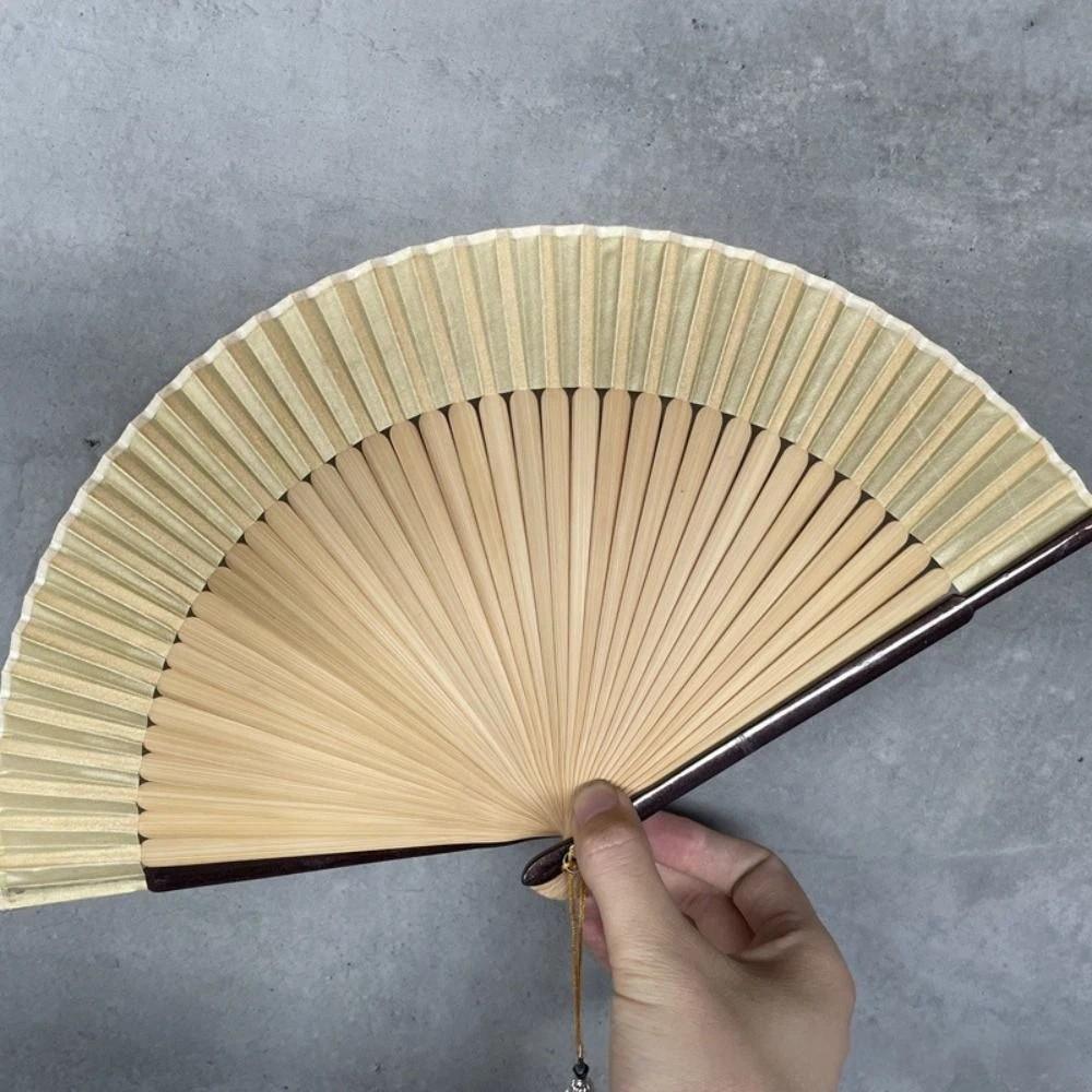 Cotton Linen Cloth Folding Hand Fan Japanese Style Handheld Fan New Chinese Style Fan  Gift Giving