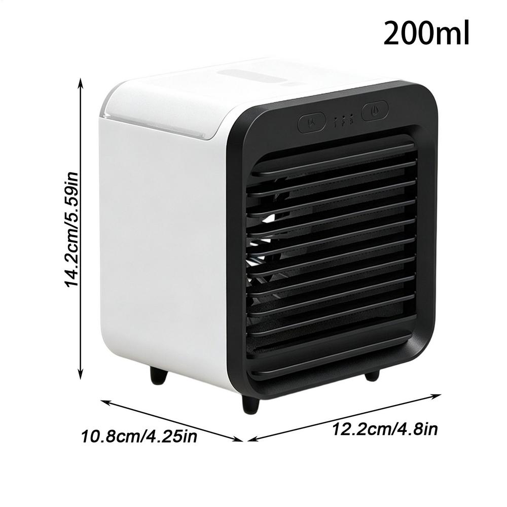 Air Conditioner Cooler Fan Portable Mini Chargeable Cooling Desktop Fan 3 Wind Speeds For Office Bedroom Apartment