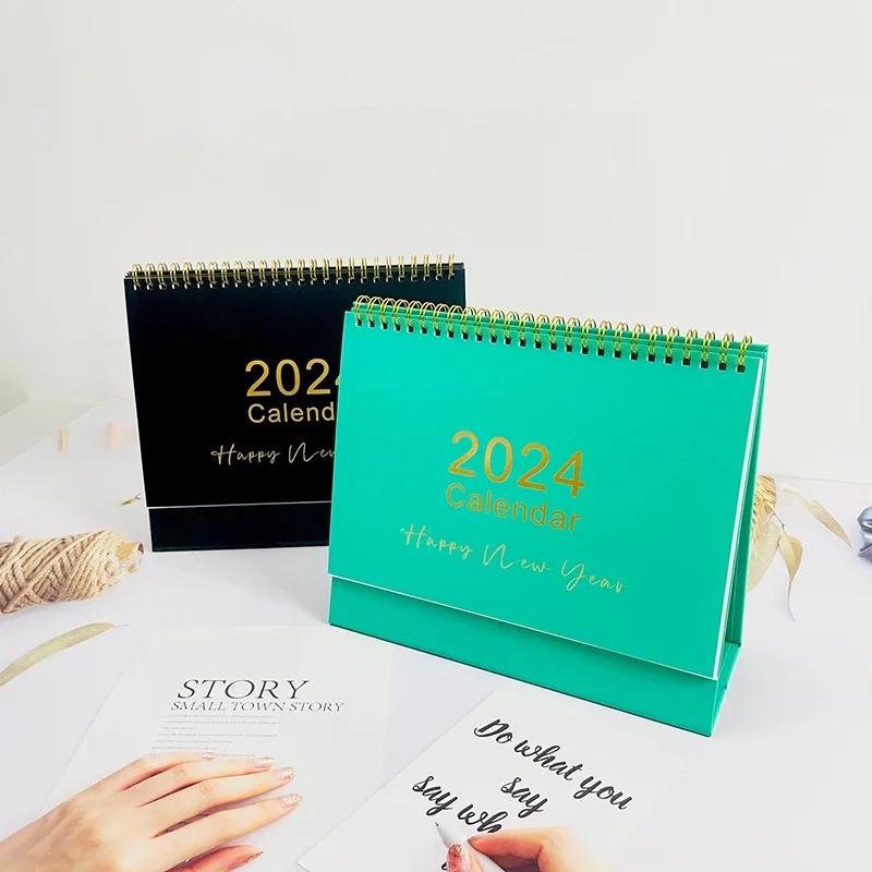 23x19cm Large Desk Calendar 2025 Standing Flip Desktop Calendar Daily Planning Monthly Calendar For Home Recording Events