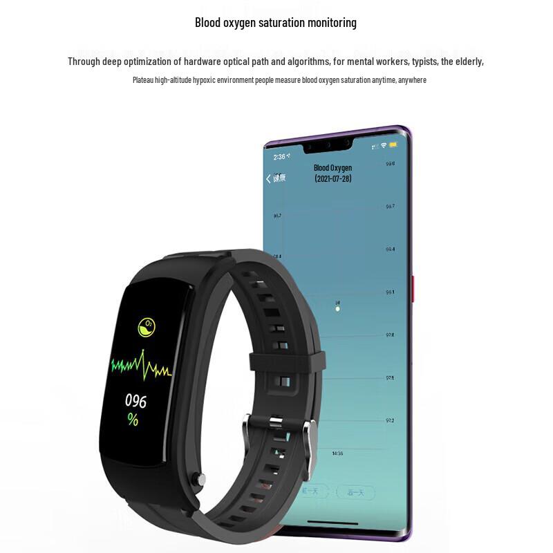 Умный браслет Newmine T3 2-в-1 с Bluetooth-наушником