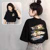 Simple and Funny Pure Cotton Printed Fashionable Unisexs and Womens Short Sleeved New Personalized Casual Round Neck Tshirt